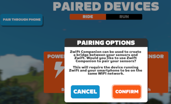 Zwift Pairing Companion App